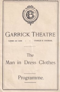 The Man In Dress Clothes Seymour Hicks Garrick Theatre Programme