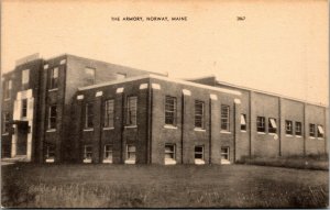 Vintage The Armory Norway Maine ME Oxford County Antique Postcard
