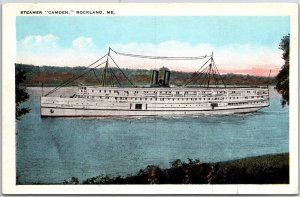 Steamer Camden - Rockland Maine Transportation Passenger Ship Postcard