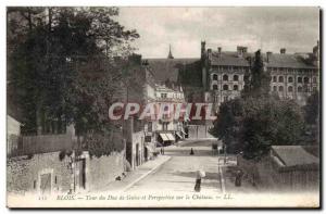 Old Postcard Blois Tour of the Duke of Guise and perspective on the castle