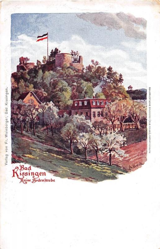 BAD KISSINGEN GERMANY RUINE BODENLAUBE  POSTCARD c1900s