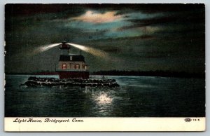 Bridgeport  Connecticut  Lighthouse  Postcard