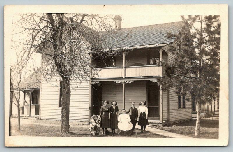 RPPC Waist Mrs Gazen SentApronDog Twins Bows3 PorchesEsther Doll/Buggy1910