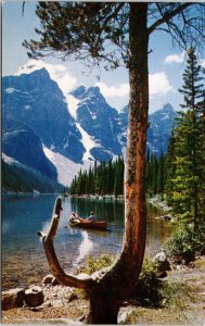 Moraine Lake Valley Ten Peaks Banff National Park Postcard UNP VTG Mike Roberts 