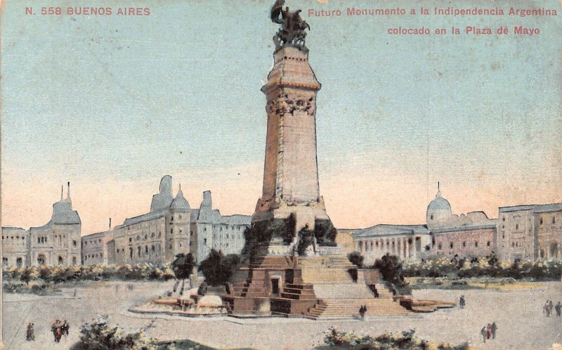 B037 Argentina 1912 Buenos Aires Futuro Monumento a la Indipendencia postcard