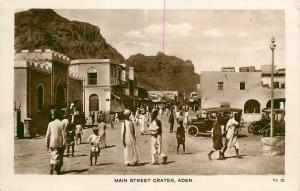 Vintage Postcard Main Street Crater Aden Yemen