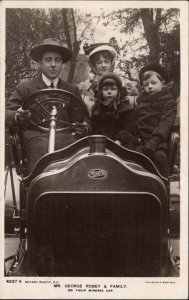 Car Actor George Robey MINERVA Nice Head on View c1910 Real Photo Postcard