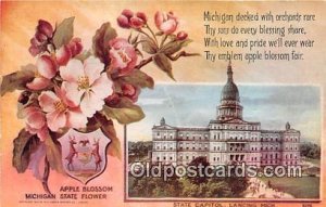 Apple Blossom, State Capitol Lancing, Mich, USA Unused 