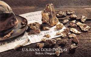 US Bank Gold Display Baker, Oregon, USA  