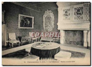 Old Postcard Chenonceaux Chateau Louis XIII Salon