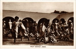 PC FRUIT MARKET ADEN REAL PHOTO YEMEN (a31965)