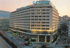 ATHENS, Greece  CARAVEL HOTEL & Street View ROADSIDE  1983 4X6 Oversize Postcard