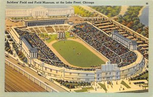 Soldiers' Field and Field Museum, at the Lake Front Chicago, Illinois, USA Fo...