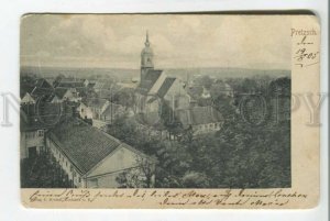 478682 1905 year Germany Pretzsch city view and church Vintage RPPC