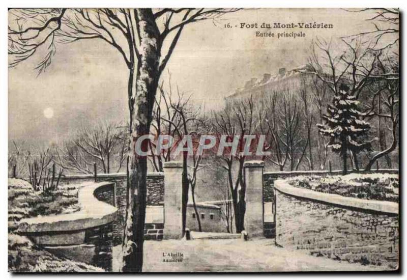 Old Postcard Fort Mont Valerien main entrance