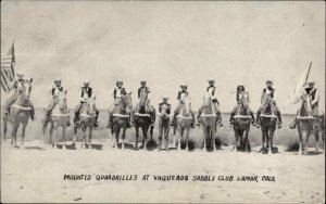 Lamar Colorado CO Mounted Quadrilles at Vaqueros Saddle Club Old Postcard