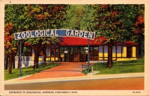Ohio Cincinnati Entrance To Zoological Garden Curteich