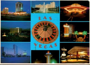 Nevada Las Vegas Multi View With Roulette Wheel 1984