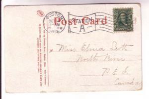 Cambridge, Longfellows Home, Massachusetts, Used 1908 Flag Cancel