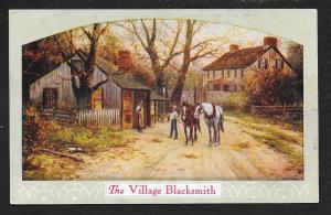 'Village Blacksmith' Men & Horses Rural Scene Used c1909