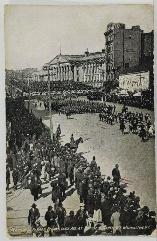 1909 President Taft Inaugural Parade Wash DC to Highland Maryland Postcard N9
