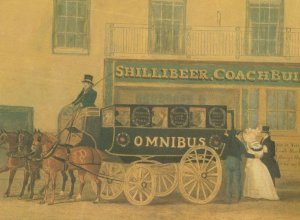 Shillibeer Omnibs London Transport Painting Postcard