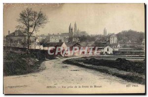 Old Postcard Senlis Meaux View from the Road