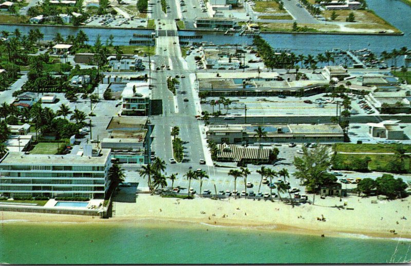 Florida Pompano Beach Aerial View 1963