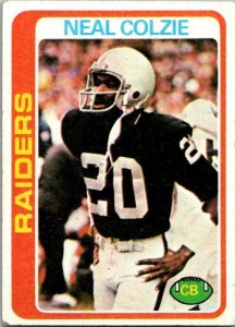 1978 Topps Football Card Neal Colzie Oakland Raiders sk7403