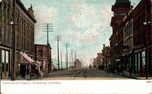 Canada Sandwich Street Windsor Canada Vintage Postcard 08.52