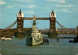 England London Ships H M S Belfast Southampton Class Cruiser Naval Museum