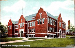 Postcard High School Building in Adrian, Michigan
