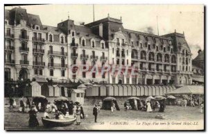 Old Postcard Cabourg The View Beach To Grand Hotel