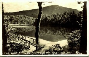 RPPC Lake at High Hampton Inn Cashiers North Carolina Real Photo Postcard