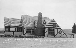 Christmas Tree Inn roadside Santa Claus California Photo Postcard Gallup 7642