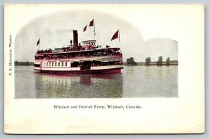 Windsor  Canada  Windsor & Detroit Ferry    Postcard