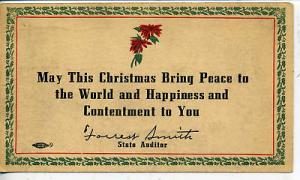 SPRINGFIELD MISSOURI CHRISTMAS POSTCARD LEETON MO. 1943