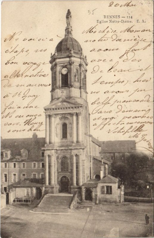 CPA Rennes Eglise Notre Dame (1237049)
