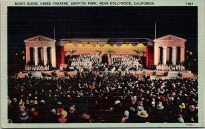 California Hollywood Griffith Park Greek Theatre Night Scene