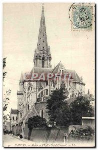 Postcard Old Nantes Apse of L & # 39Eglise Saint Clement
