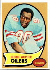 1970 Topps Football Card George Webster Houston Oilers sk21485