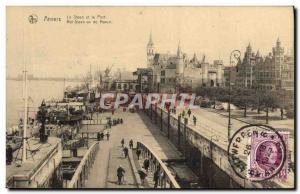 Old Postcard Postcards Antwerp Steen and the port Boats Advertisement Robert ...