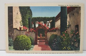 California, Mission San Juan Capistrano Entrance to Sacred Garden Postcard C9