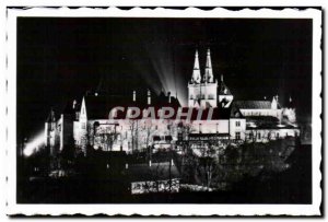 Modern Postcard Neuchatel Castle and Collegiate Illuminee