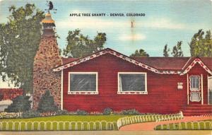 Denver CO Apple Tree Shanty Restaurant Linen Postcard