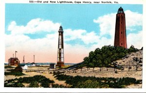Virginia Norfolk Cape Henry New and Old Lighthouse