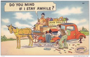 COMIC; Do you mind if I stay awhile?, Junk Dealer, Horse-drawn wagon, Young...