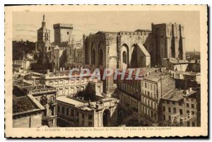 Postcard Old Avignon Popes' Palace and Bank of France View from the Tower Jac...