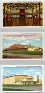 3 Postcards CAMP BRECKINRIDGE, Morganfield KY ~ Service Club FIELD HOUSE Theater