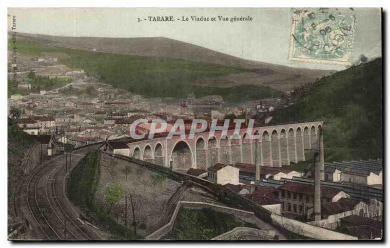 Old Postcard Tarare Viaduct Vue Generale